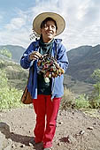 Souvenir seller in the Urubamba valley